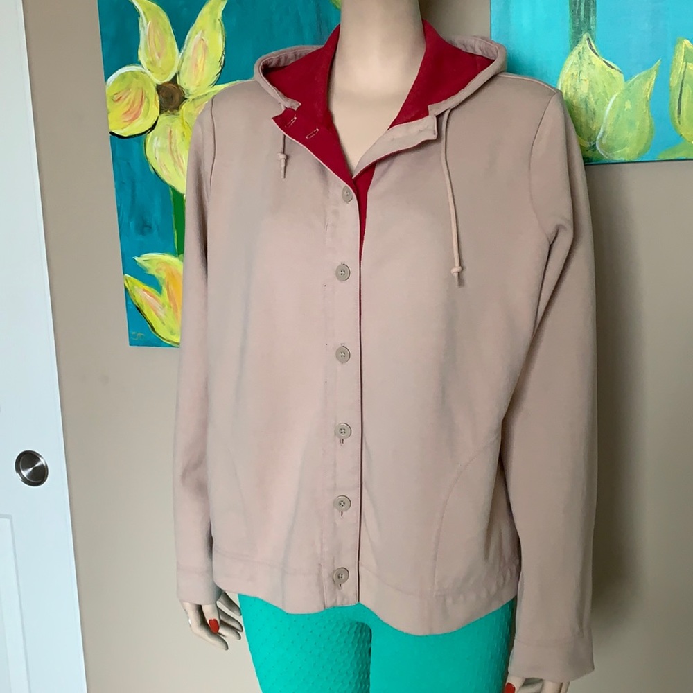 Women’s button front hoodie